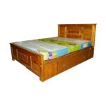 Wooden Cot 5' Checked B+D AK3